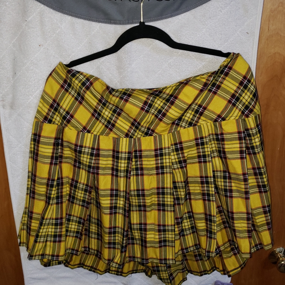 Tripp NYC nwot yellow plaid miniskirt 3x